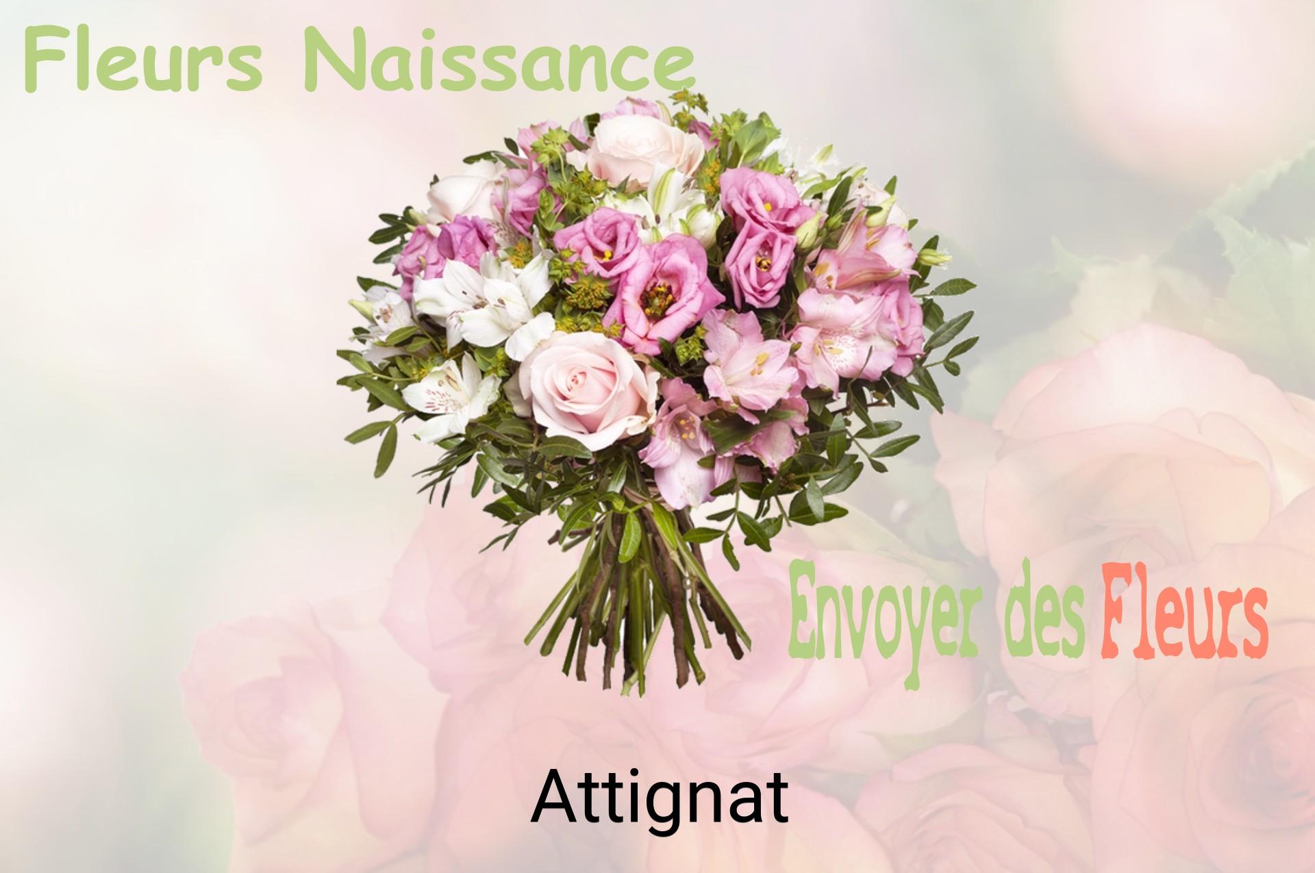Bouquet de fleurs de naissance livré à Attignat