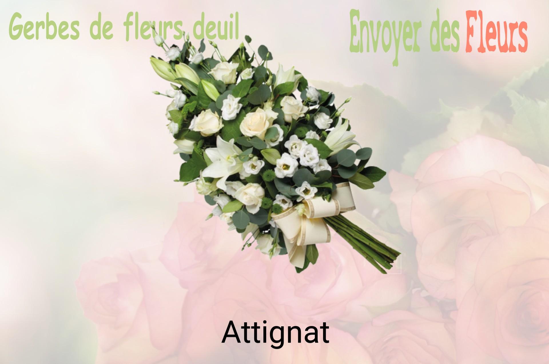Gerbe de fleurs de deuil livrée à Attignat